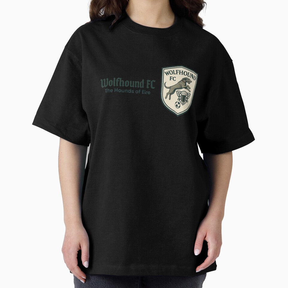 Wolfhound FC - Leaping Irish Wolfhounds - Hounds of Eire - Green font by Irish Wolfhound Central