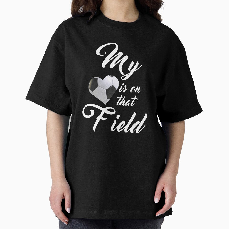 My heart is on that field soccer, Soccer lover by Loyaltees Apparel