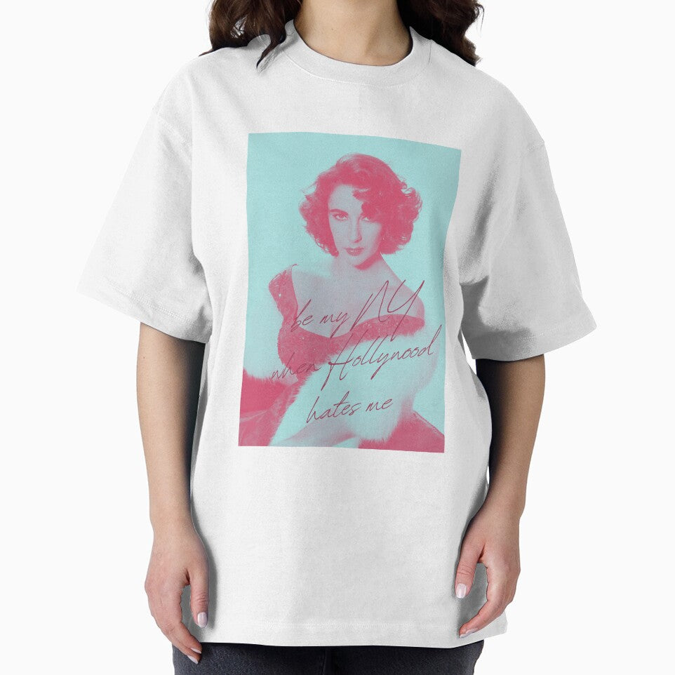 Be my NY when Hollywood hates me - Elizabeth Taylor - Pink Aquamarine Opalite Duotone by harmoneer