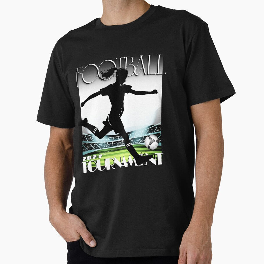 Womens Football 2027 Tournament Girl Silhouette by AXENT Designs