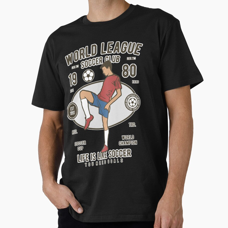 Life is Like Soccer, Vintage Soccer T Shirt Design by Sunnyhova