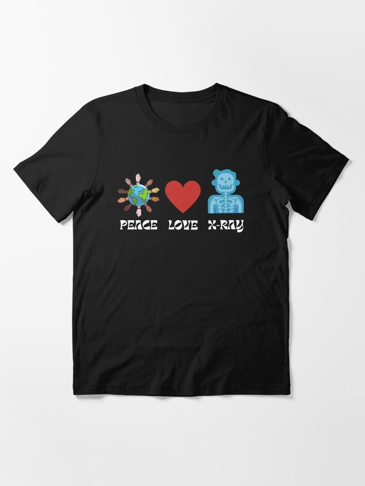 Peace Love X-Ray Radiology Tech Gifts For Men Women Rad RTR T-Shirt Essential T-Shirt Hoodie, Sweatshirt (Image 3)