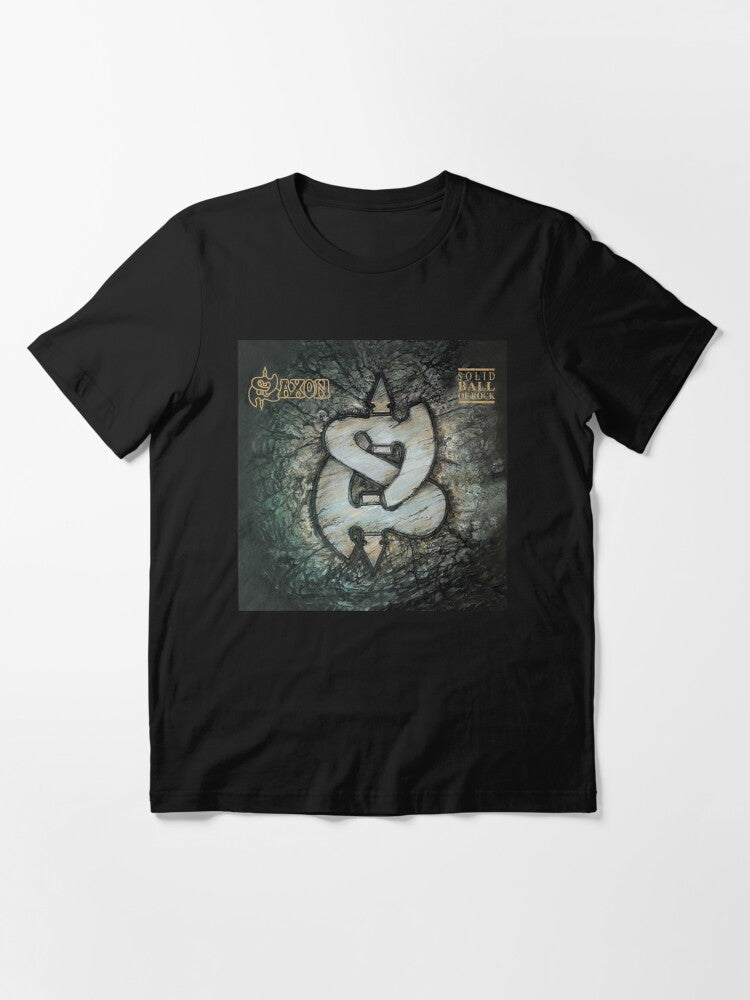 Saxon - Solid Ball of Rock album 1991 Essential T-Shirt Hoodie, Sweatshirt | CoreVibeTees.com (Image 3)