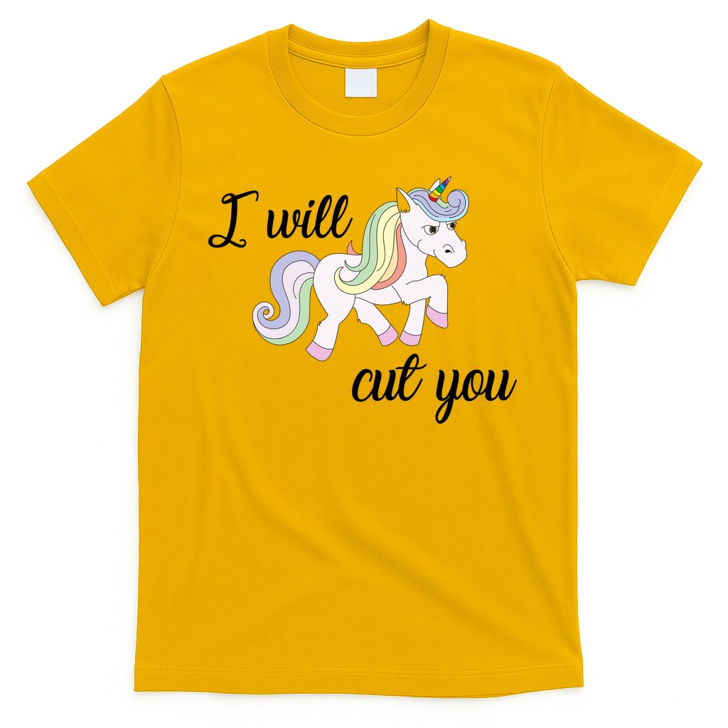 Stabby Unicorn I Will Cute You T-Shirt Hoodie, Sweatshirt | CoreVibeTees.com