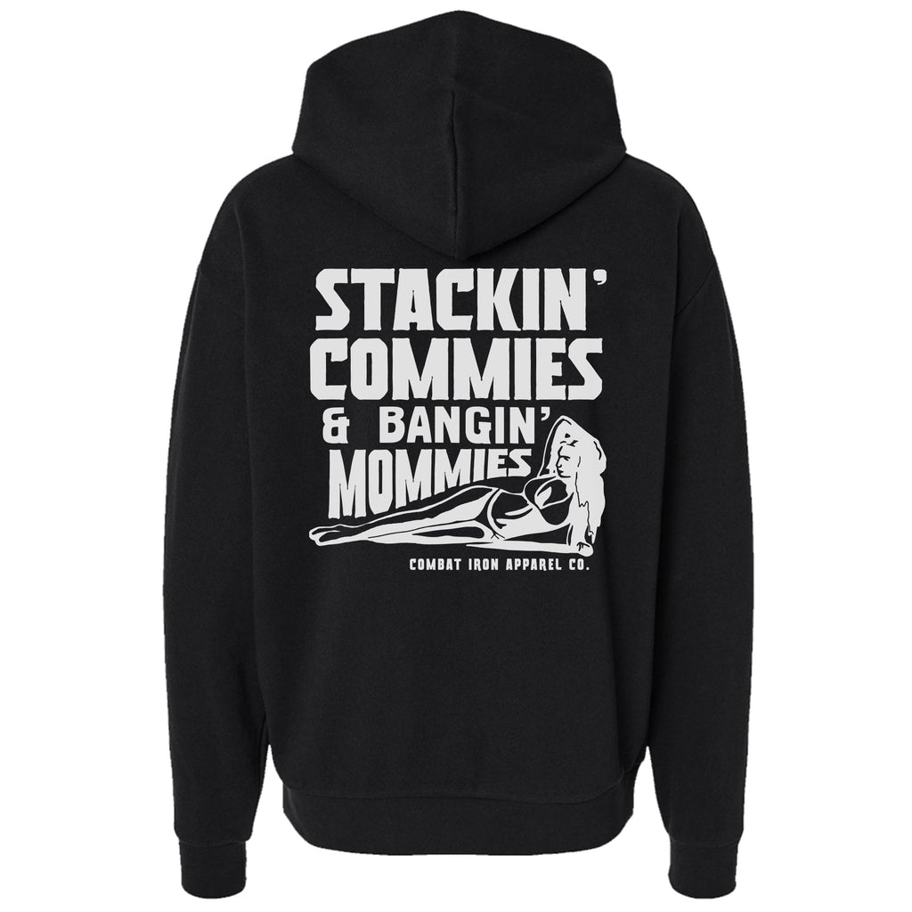 Stackin' Commies & Bangin' Mommies Fleece Lined Hoodies T-Shirts, Sweatshirt | CoreVibeTees.com (Image 1)