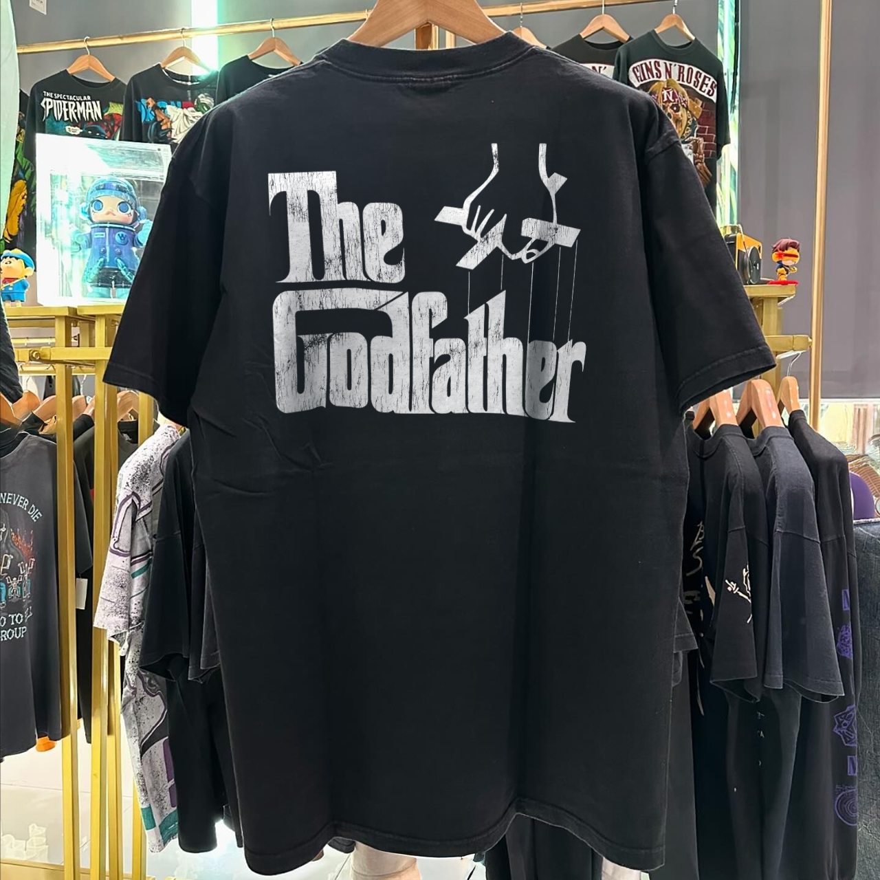 D0N C0RLE0NE THE G0DFATHER PROMO RARE WASHED BLACK T-SHIRT Hoodie, Sweatshirt | CoreVibeTees.com (Image 2)