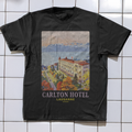 90s LAUSANNE 'CARLTON HOTEL' RARE WASHED BLACK T-SHIRT Hoodie, Sweatshirt | CoreVibeTees.com (Image 1)