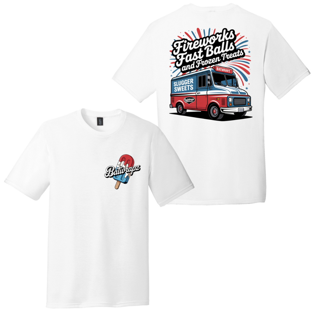 BatWrapz Baseball Summer Treats Youth T-Shirt - White Hoodie, Sweatshirt | CoreVibeTees.com