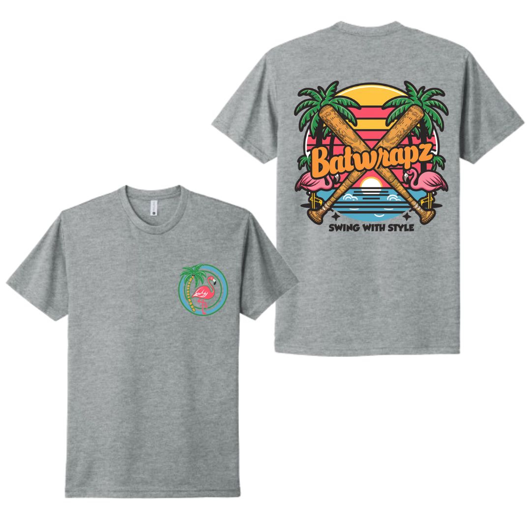 BatWrapz Summer Vibes Youth Tee - Heather Gray Hoodie, Sweatshirt | CoreVibeTees.com (Image 1)