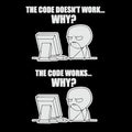Funny Programmer T-Shirt - Code Works Why Meme Tee Hoodie, Sweatshirt | CoreVibeTees.com (Image 1)