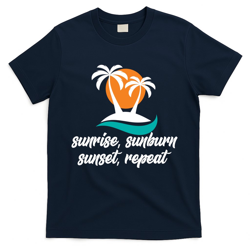 Sunrise Sunburn Sunset Repeat Palm Tree T-Shirt Hoodie, Sweatshirt | CoreVibeTees.com