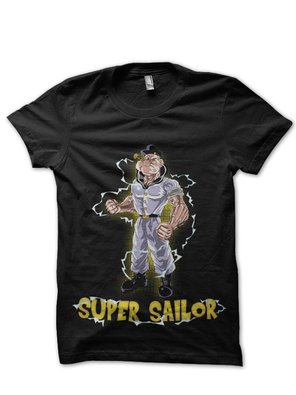 Super Sailor Black Tee Hoodie, Sweatshirt | CoreVibeTees.com