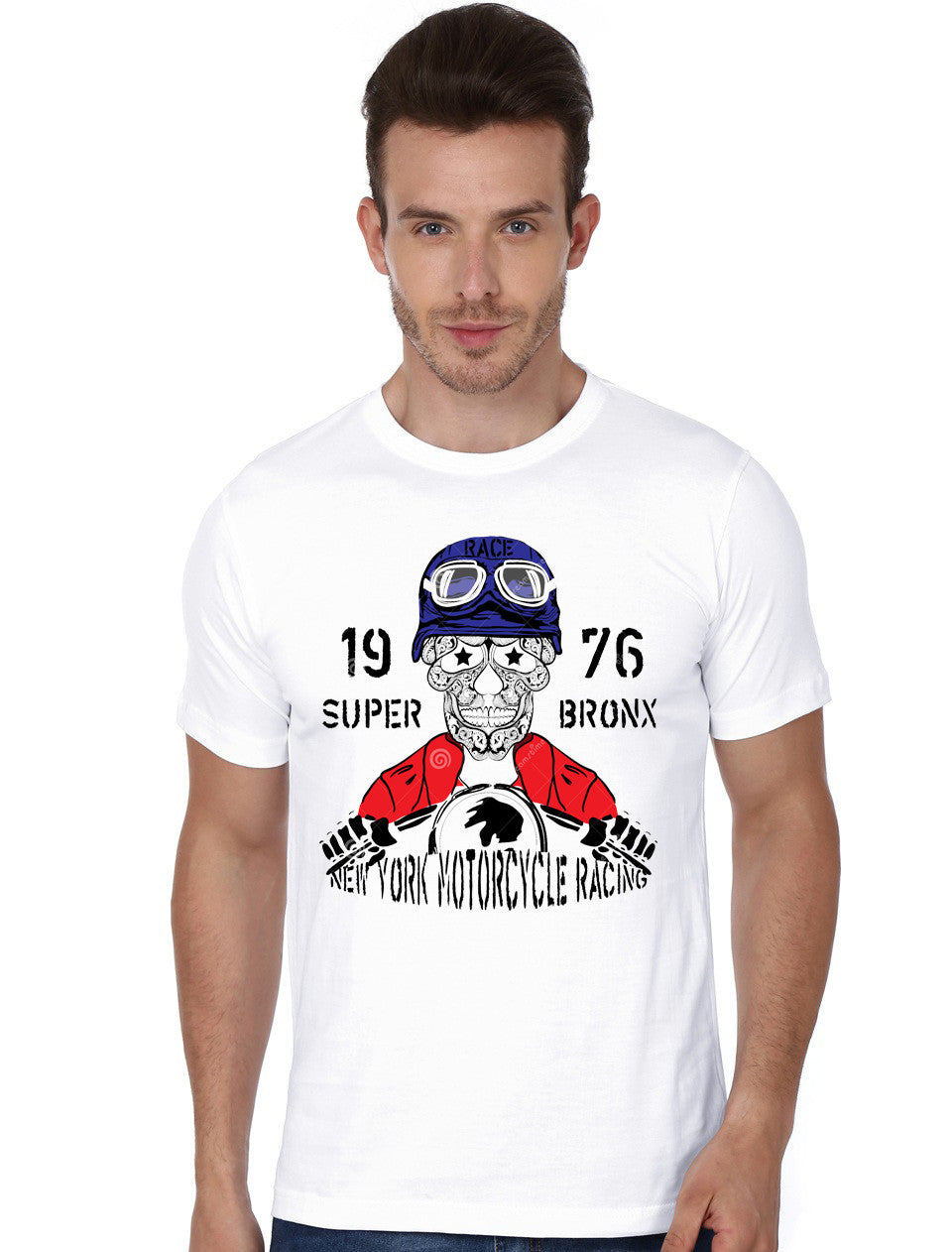 Skull Motorcycle White T-Shirt Hoodie, Sweatshirt | CoreVibeTees.com