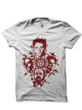 Supernatural Portraits In Blood Half Sleeve White T-Shirt Hoodie, Sweatshirt | CoreVibeTees.com