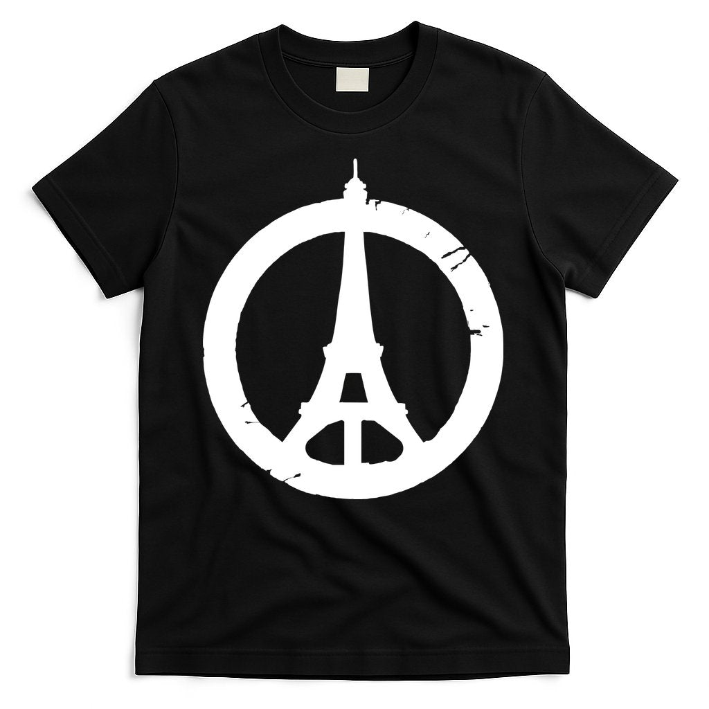 Support Paris Peace Sign Eiffel Tower T-Shirt Hoodie, Sweatshirt | CoreVibeTees.com