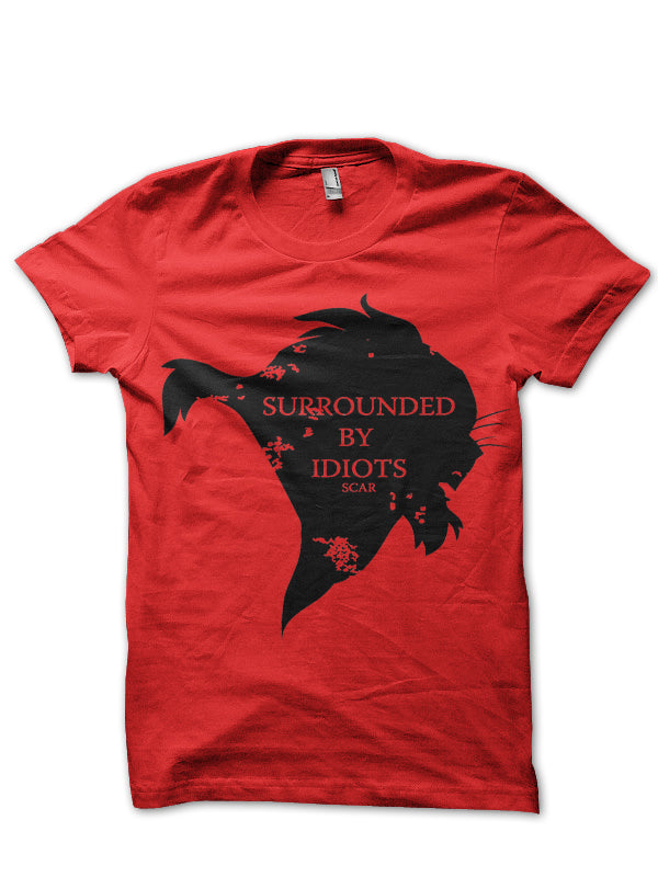 Surrounded By Idiots Red Tee Hoodie, Sweatshirt | CoreVibeTees.com