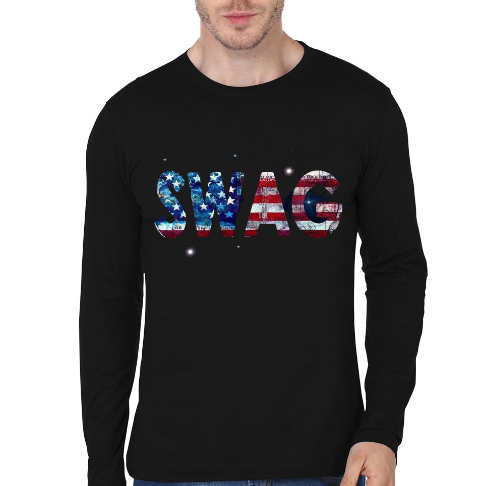 Swag Black Full Sleeve T-Shirt Hoodie, Sweatshirt | CoreVibeTees.com