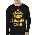 Swagger Singh Black Full Sleeve Tee Hoodie, Sweatshirt | CoreVibeTees.com