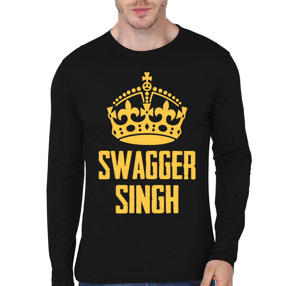 Swagger Singh Black Full Sleeve Tee Hoodie, Sweatshirt | CoreVibeTees.com