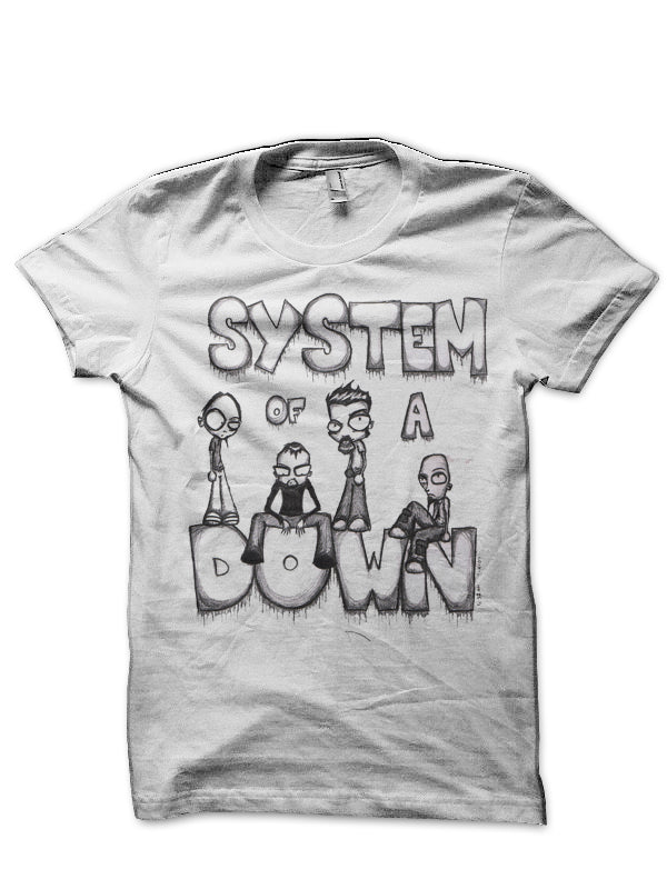 System Of A Down White T-Shirt Style004 Hoodie, Sweatshirt | CoreVibeTees.com