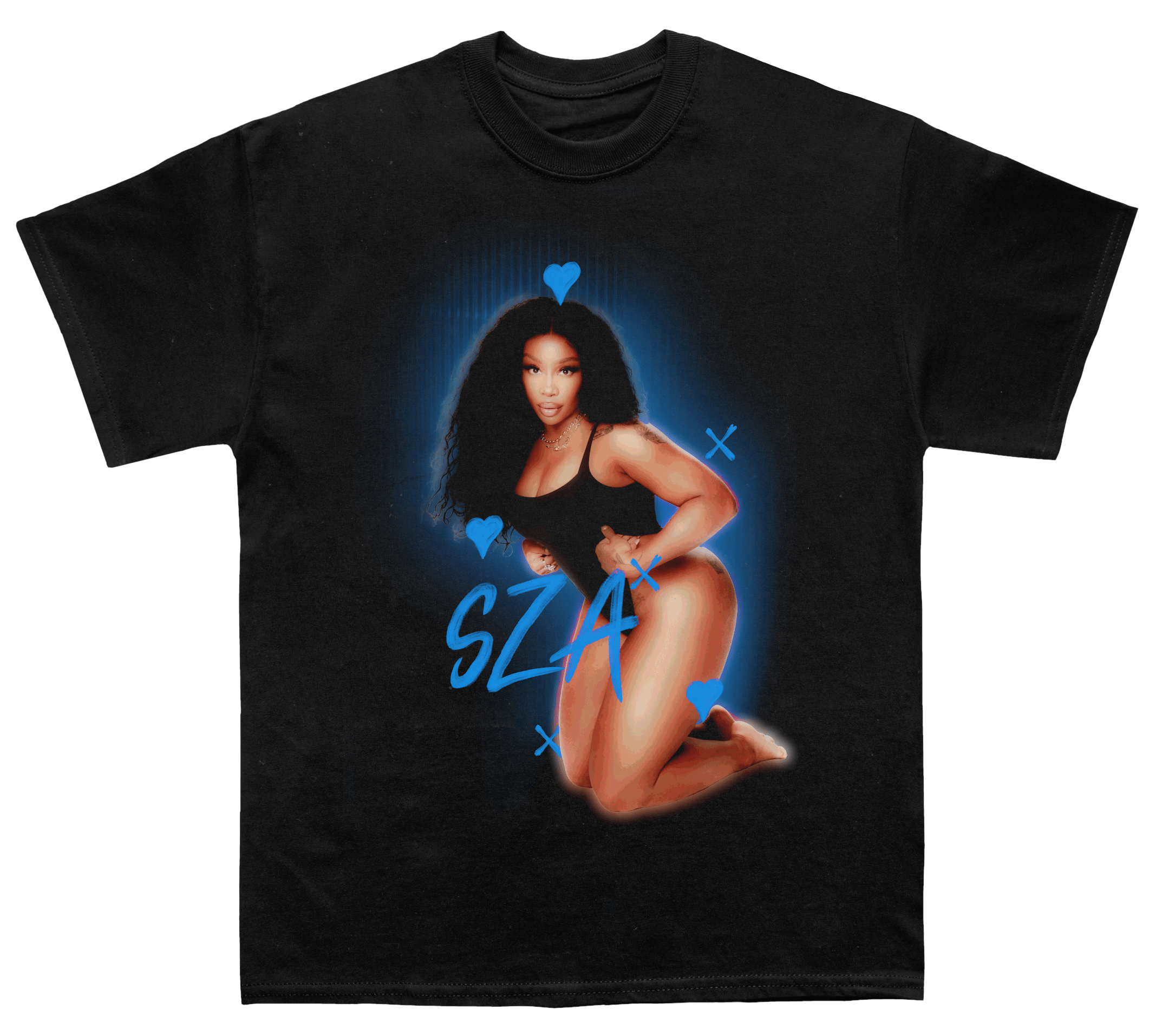Sza "Blue Hearts" TEE Hoodie, Sweatshirt | CoreVibeTees.com (Image 2)