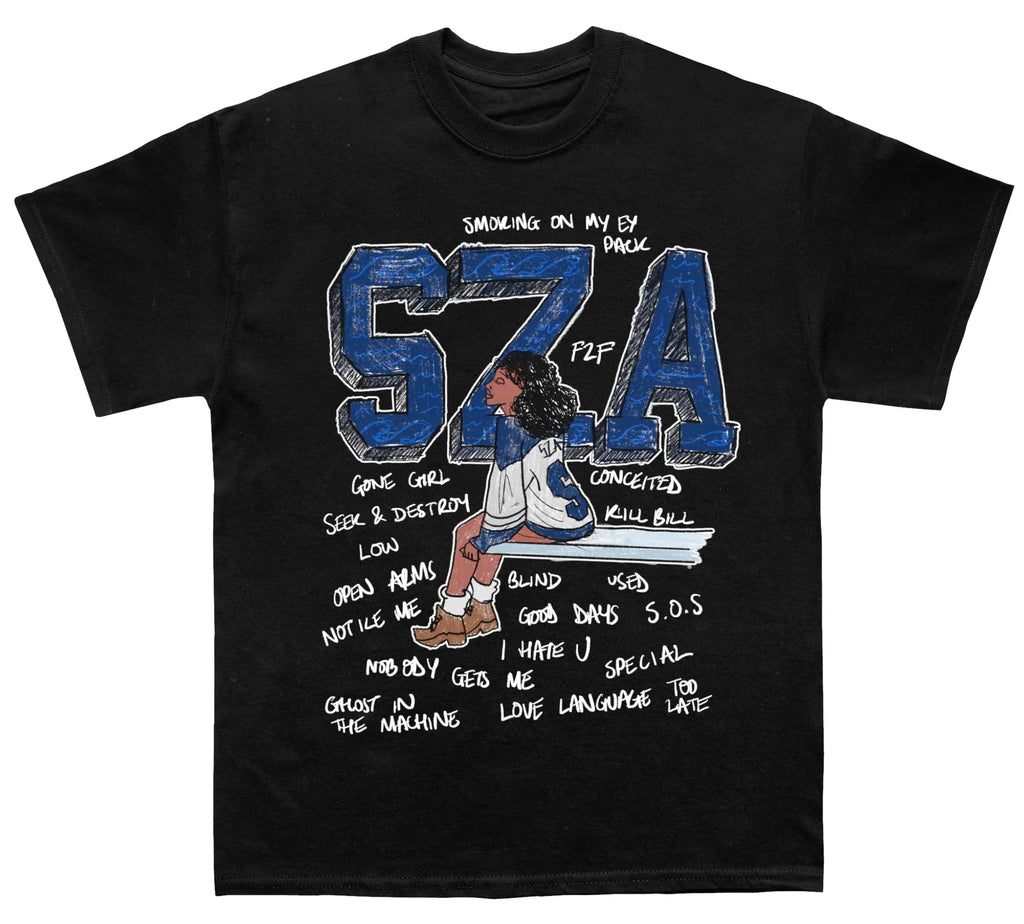 Sza "S.O.S" Sketchbook TEE Hoodie, Sweatshirt | CoreVibeTees.com (Image 2)