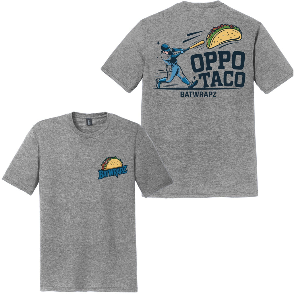 BatWrapz "Oppo Taco 2.0" Adult Tee - Gray Hoodie, Sweatshirt | CoreVibeTees.com (Image 1)