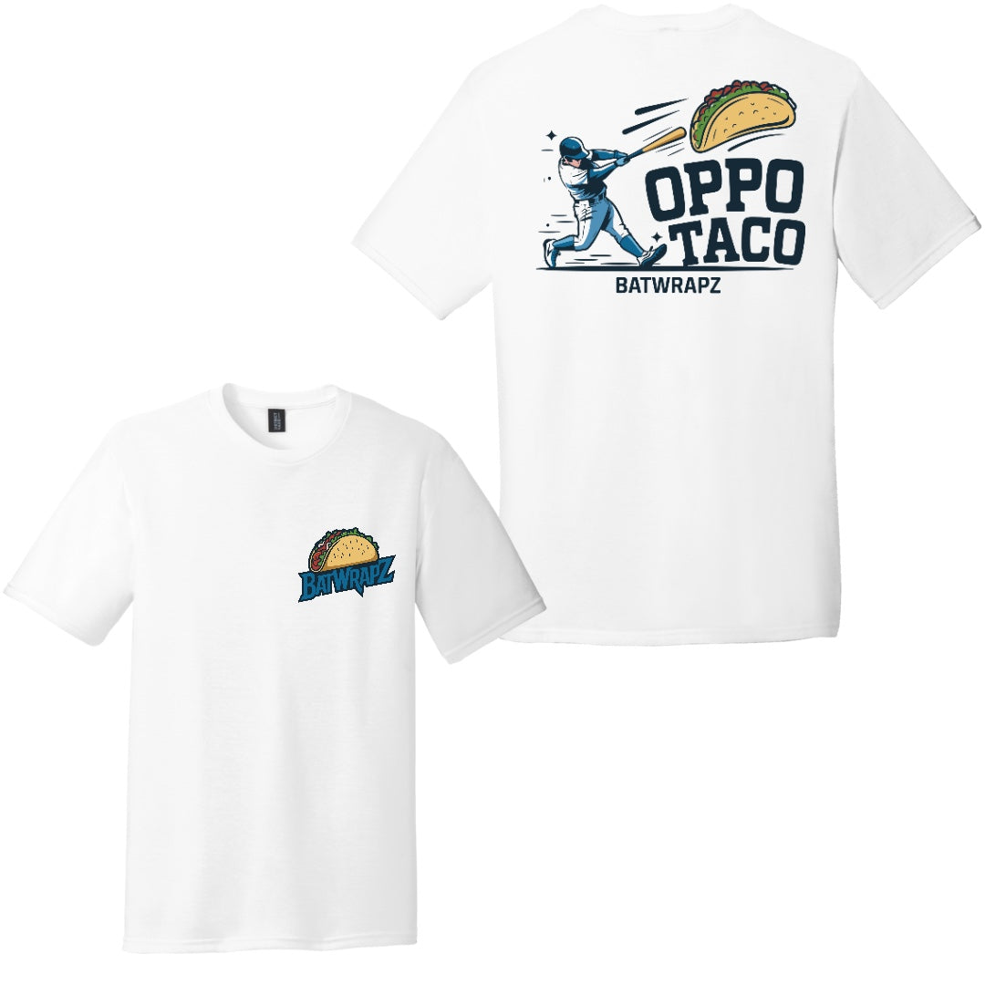 BatWrapz "Oppo Taco 2.0" Youth Tee - White Hoodie, Sweatshirt | CoreVibeTees.com (Image 1)