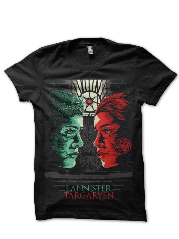 Targaryen Vs Lannister Black T-Shirt Hoodie, Sweatshirt | CoreVibeTees.com