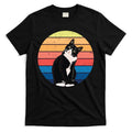 Tuxedo Cat Gift Retro Colors For Animal Lovers T-Shirt Hoodie, Sweatshirt | CoreVibeTees.com