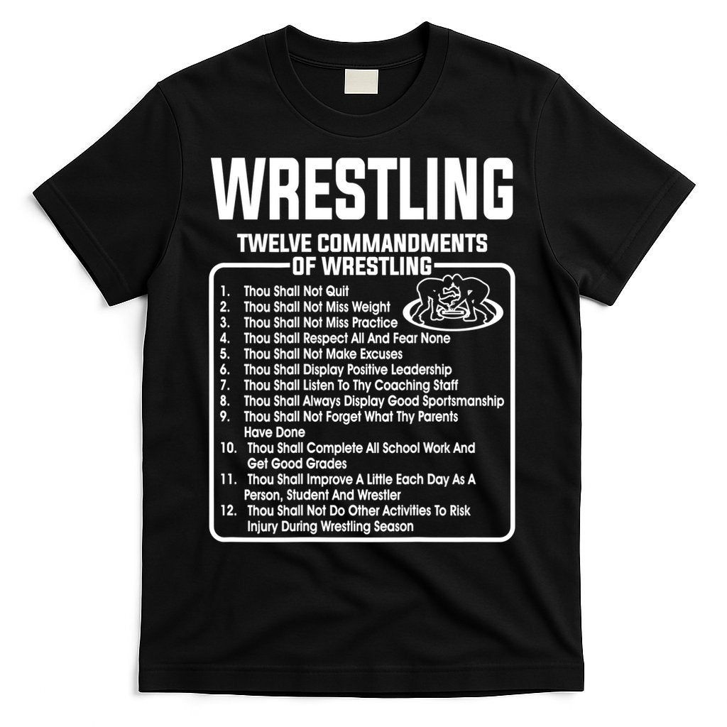 Twelve Commandments Of Wrestling TShirt T-Shirt Hoodie, Sweatshirt | CoreVibeTees.com