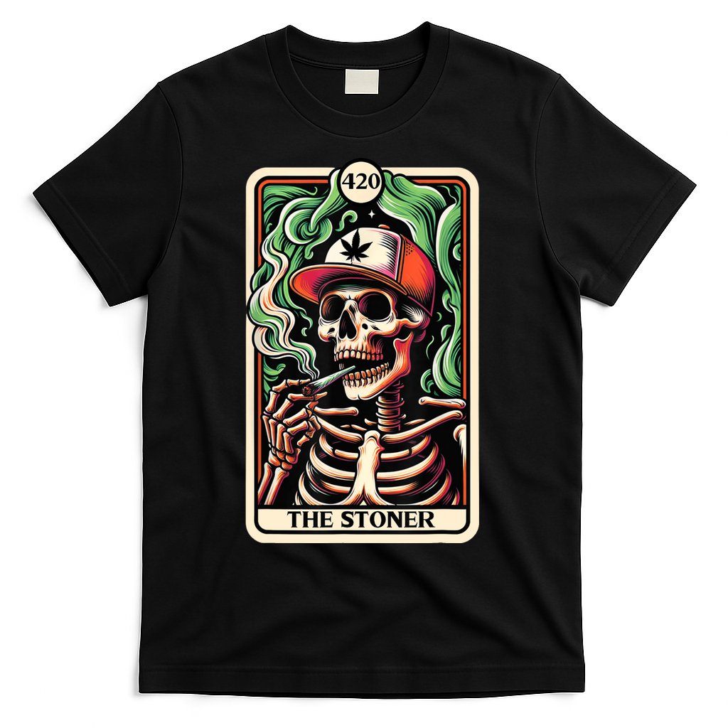 Tarot Card The Stoner Weed Lover Skeleton Cannabis 420 T-Shirt Hoodie, Sweatshirt | CoreVibeTees.com