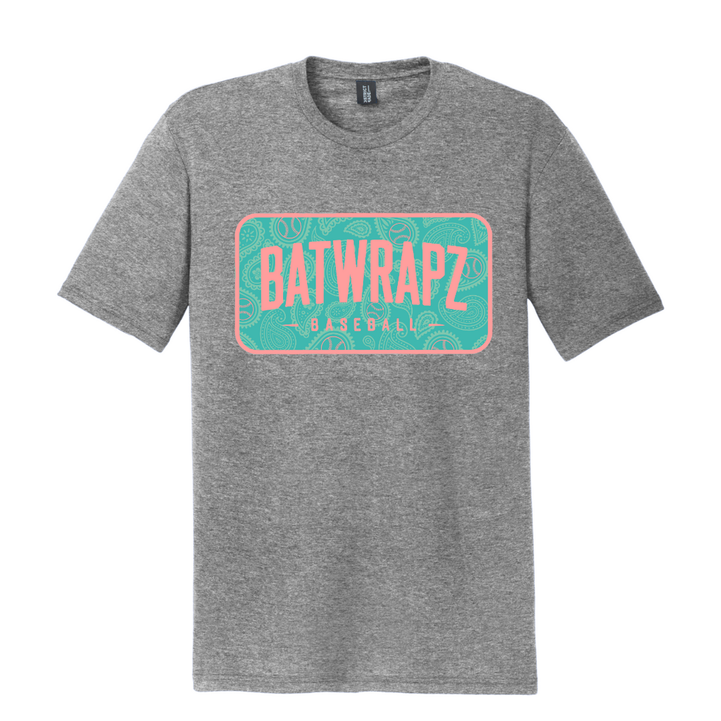 BatWrapz Baseball Paisley Youth Tee - Teal Hoodie, Sweatshirt | CoreVibeTees.com (Image 1)