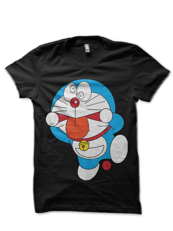 Doraemon Crazy Face Black T-Shirt Hoodie, Sweatshirt | CoreVibeTees.com