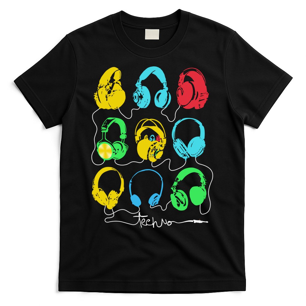 Techno Music Headphones T-Shirt Hoodie, Sweatshirt | CoreVibeTees.com