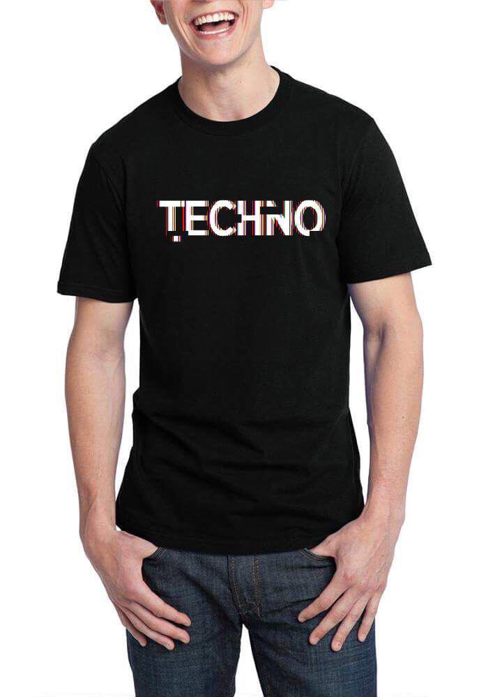 Techno Black Half Sleeve T-Shirt Hoodie, Sweatshirt | CoreVibeTees.com