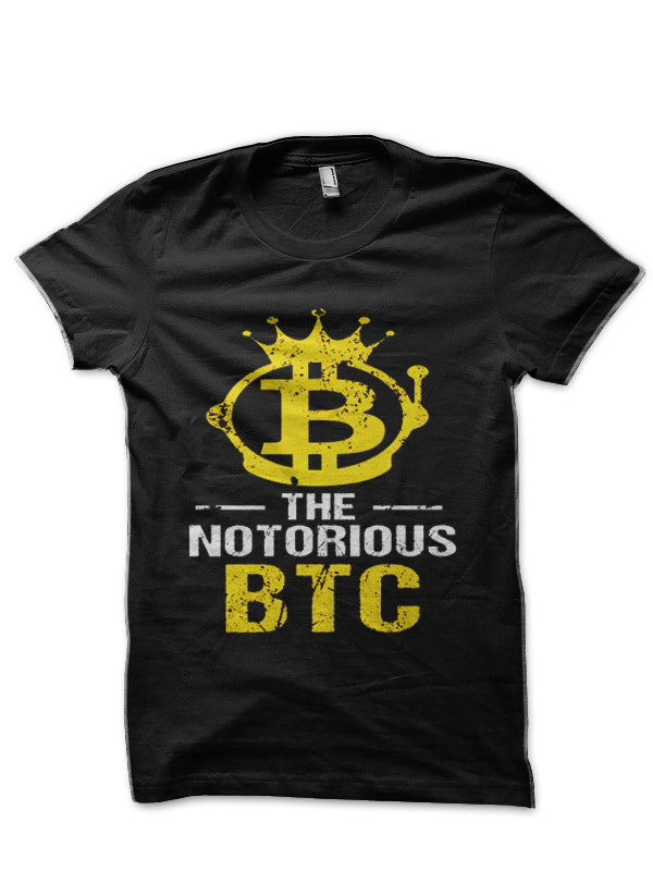 Funny The Notorious BTC Bitcoin Crypto Black T-Shirt Hoodie, Sweatshirt | CoreVibeTees.com