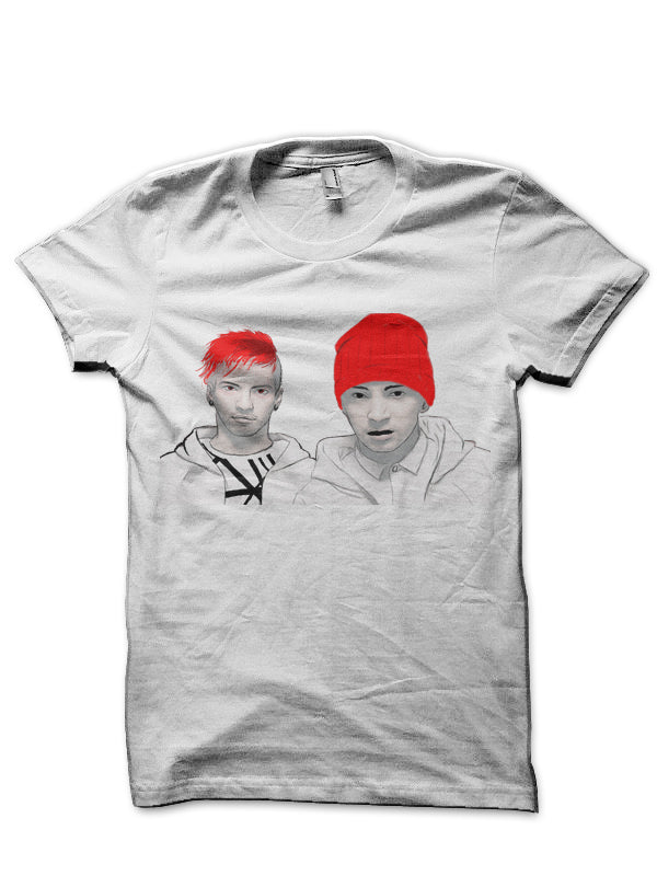 Twenty one pilots White Half Sleeve T-Shirt Hoodie, Sweatshirt | CoreVibeTees.com