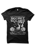 Secret Club Black Half Sleeve T-Shirt Hoodie, Sweatshirt | CoreVibeTees.com