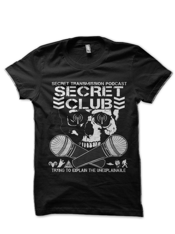 Secret Club Black Half Sleeve T-Shirt Hoodie, Sweatshirt | CoreVibeTees.com