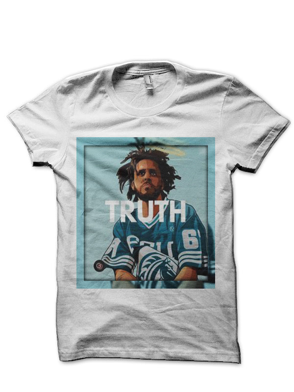 J. Cole White Half Sleeve T-Shirt Hoodie, Sweatshirt | CoreVibeTees.com