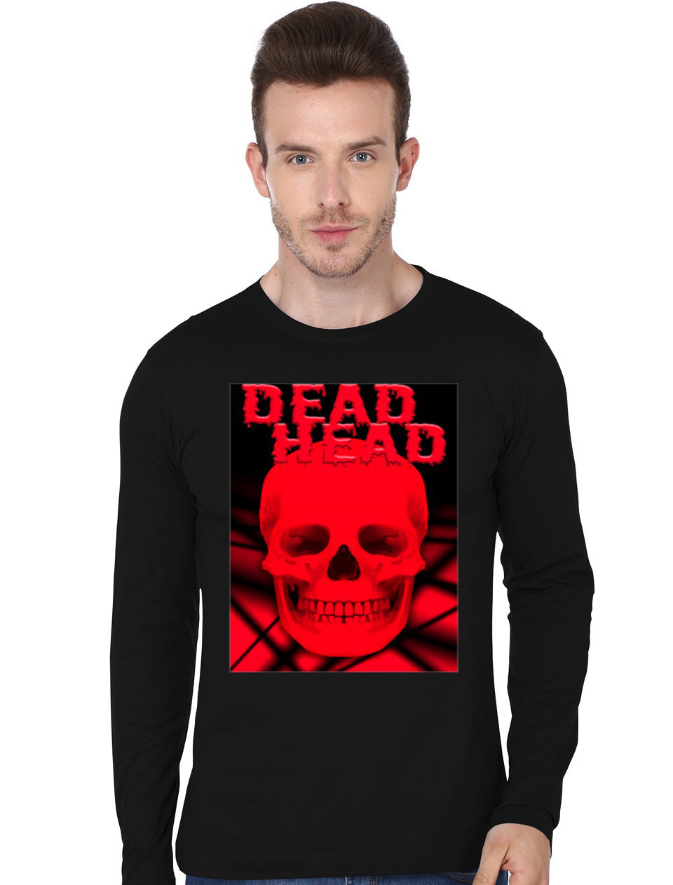 Dead Head Black Full Sleeve  T-Shirt Hoodie, Sweatshirt | CoreVibeTees.com