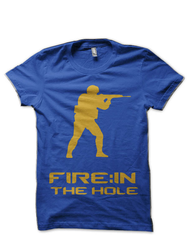 Counter Strike Fire In The Hole Half Sleeve T-Shirt Hoodie, Sweatshirt | CoreVibeTees.com