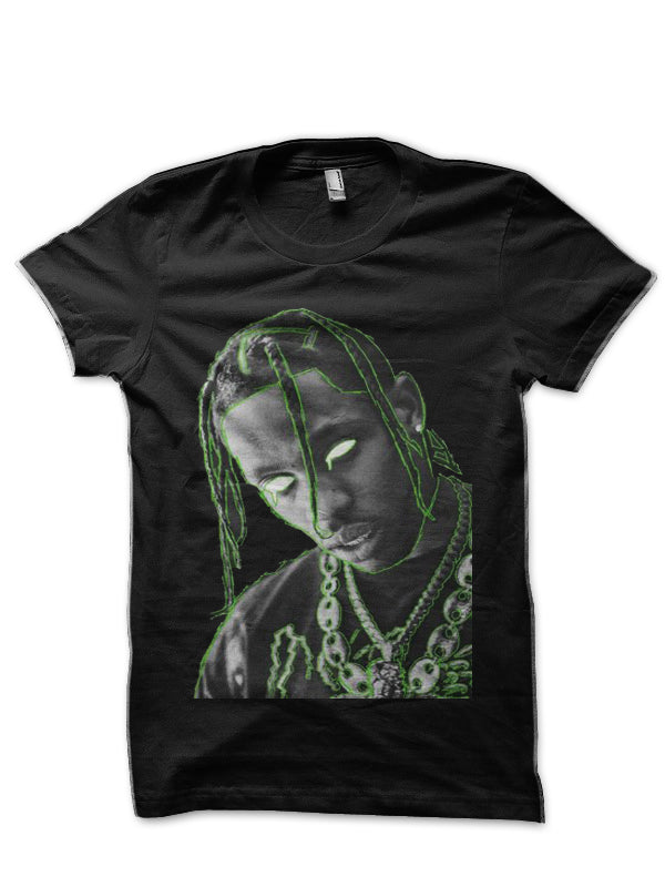 Travis Scott Black Half Sleeve T-Shirt Style003 Hoodie, Sweatshirt | CoreVibeTees.com
