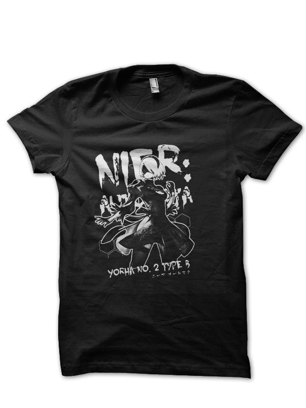 Nier Black Half Sleeve T-Shirt Style003 Hoodie, Sweatshirt | CoreVibeTees.com