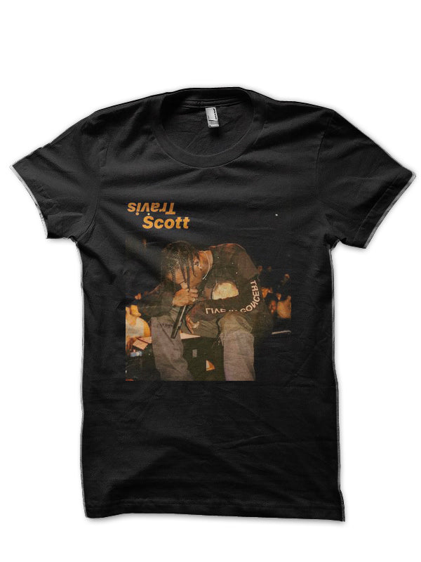 Travis Scott Black Half Sleeve T-Shirt Style002 Hoodie, Sweatshirt | CoreVibeTees.com