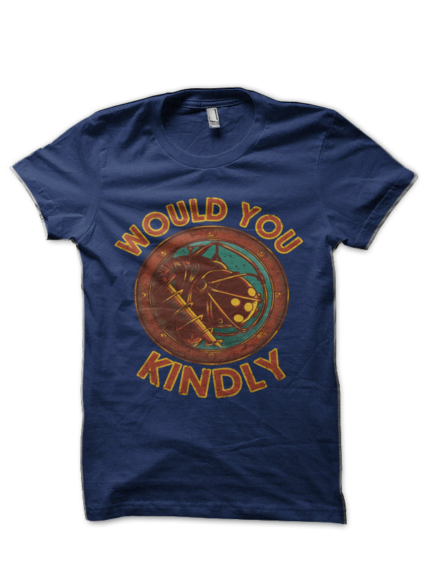 Would You Kindly Navy Blue Half Sleeve T-Shirt Hoodie, Sweatshirt | CoreVibeTees.com