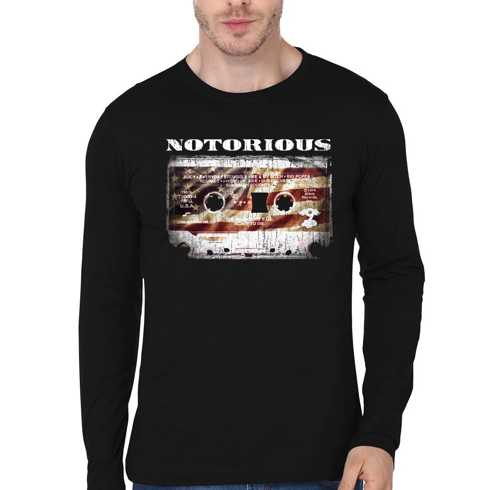 Notorious Cassette Funk Black Full Sleeve T-Shirt Hoodie, Sweatshirt | CoreVibeTees.com