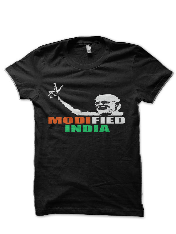 Narendra Modi Black Half Sleeve T-Shirt Hoodie, Sweatshirt | CoreVibeTees.com