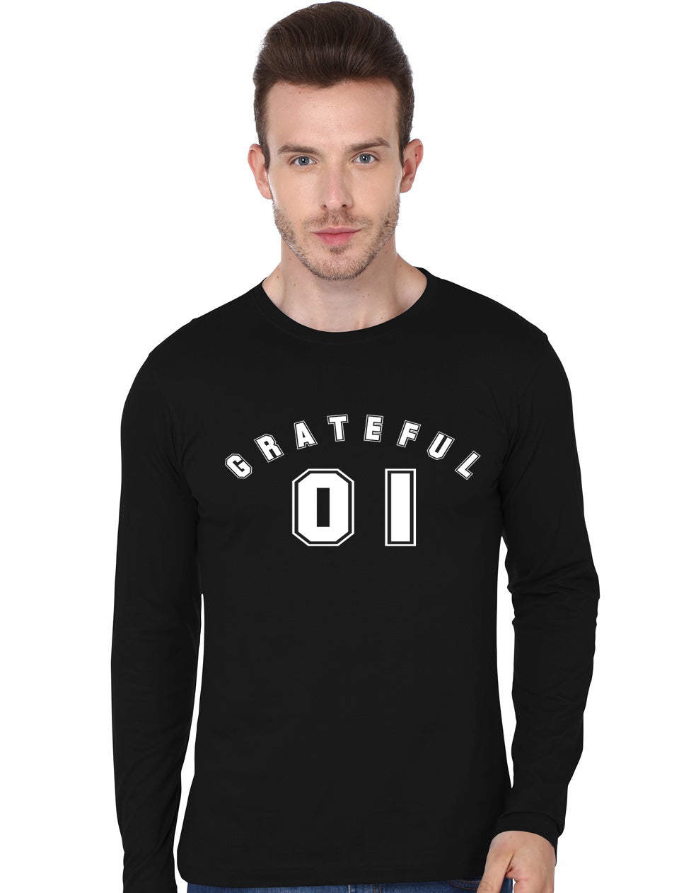 Grateful â€“ Show Your Gratitude All Day Number One Black Full Sleeve T-Shirt Hoodie, Sweatshirt | CoreVibeTees.com